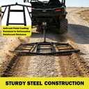 Driveway Drag, 74"-1 Heavy Duty Steel Driveway Drag Harrow with Pin-Style Hitch, Tow Behind Grader for ATV, UTV, Garden Lawn Tractors Adjustable Bars for Efficient Driveway Lawn Maintenance