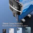 Phone Mount for Car Vent: [Never Blocking] Air Vent Cell Phones Holder for iPhone & Samsung Android Smartphone [Thick Cases Friendly] Hands-Free Auto Mobile Phone Stand (Gray)