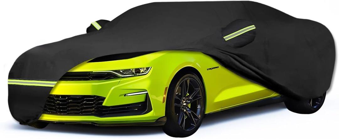 Waterproof Car Covers for 2010-2023 Chevy Camaro(Black) Custom Heavy Duty Waterproof All Weather Protection Outdoor