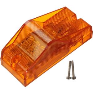 Partsam 18 LED Trailer Bus Mid Turn Signal Marker Light (amber) Side Mount P/T/C Light Clearance with Reflector Replacement for Freightliner Sleepers Side Marker/Turn Signals, 3 wires