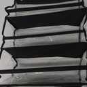 Hat Organizer Rack for Door -Storage for on Wall, Clear Deep Pockets，6 Tiers, Holds at Least 60 Hats, with 3 Hooks Black