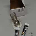 Shower Head Holder All Metal Handheld Shower Wand Bracket Adhesive Shower Wall Mount Holder Brass Shower Spray Holder Brushed Nickel, Drill Free Glue Installation