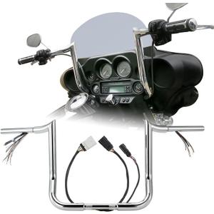 1 1/4" Fat 12" Rise 2008-2013 Street Glide Handlebars, Chrome