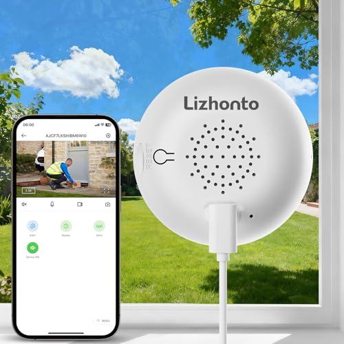 Lizhonto 4MP 2.5K Window Camera, 2.4GHz WiFi Indoor Camera for Home Security with Color Night Vision, Person & Motion Detection, 24/7 Recording, SD Card/Cloud Storage, Easy to Install