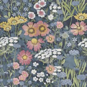 Orainege Vintage Floral Wallpaper Peel and Stick Wallpaper Floral Contact Paper 17.7in x118.1in Boho Daisy Self Adhesive Removable Wall Paper for Bedroom Decorative