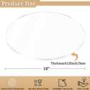 2 Pieces 1/8" Clear Circle Acrylic Sheet, 18 Inch Diameter Plexiglass Sheet, Round for Cake Discs, Plexiglass Table Top, Acrylic Backdrops and DIY Display Projects Craft