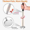 Rechabite 35 LB Magnetic Sweeper Telescoping Pick-up Tool, Upgraded Pole Magnet Stick, Pickup Nails, Screws, and Metal, Screws Parts Finder, Black Handle