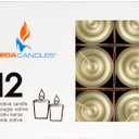 Mega Candles 12 pcs Unscented Gold Votive Candles, Hand Poured Wax Candle 10 Hours 1.38 Inch x 1.5 Inch, Home Dcor, Wedding Receptions, Centerpieces, Occasions, Events, Meditations, Holders