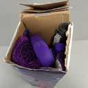 HOMTOYOU Spray Mops for Floor Cleaning: Wet Mop for Hardwood Tile Wood Laminate Vinyl - 3 Washable Microfiber Pads for Swiffer Powermop - Absorbs Pet Hair Dust (Purple)