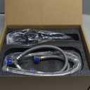 KENES Brushed Nickel Widespread Bathroom Faucet 2 Handle Bathroom Sink Faucet 3 Hole, 8-Inch 3 Pieces Vanity Faucet with Pop Up Drain & Supply Lines, KE-9050-P