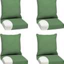 Arden Outdoor Deep Seat Cushion Set, Foam, 4-Pack, 24x24, Moss Green | Sofa, Couch, Conversation Set, Premium High-Density Foam, Never Flattens, Mold and Mildew Resistant