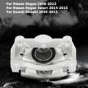 cciyu Front Left & Right Brake Calipers Assembly w/Bracket 19B3428 19B3429 2008-2013 For Nissan For Rogue,2014-2015 For Nissan For Rogue Select,2010-2013 For Suzuki For Kizashi