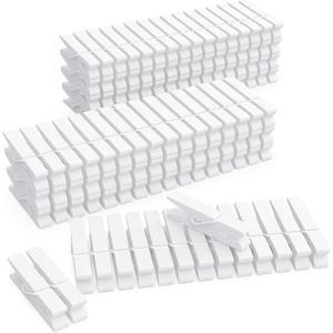 2 x (Pack of 128) Mini Wooden Colored clothespins White