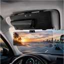 Anti-Glare Sun Visor for Cars, Suitable for Daytime and Nighttime Driving, Blocks UV Rays and Sunlight, Sun Visor Extender with Transparent Anti-Glare Panel and Storage Function