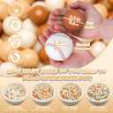 GOGOSO Ball Pit Balls for Toddler, Baby Plastic Playballs Kids Soft Pastel Pelotas Non-Toxic BPA-Free,Cream Coffee+Khaki+White,100 Balls