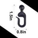 Plastic Hooks for Gazebo Curtains, Black, 36 Pcs | 36 black plastic hooks, for gazebo curtains, mosquito netting, outdoor canopy panels, replacement hanging accessories