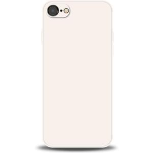 Compatible with iPhone SE 2020/8/7 Case,with Camera Lens Protector Ultra Slim Liquid Silicone Cover Anti-Scratch Shockproof Case-White
