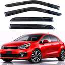 KPY Rain Guards Fit for 2012-2017 Kia Rio Hatchback, Out-Channel Window Visors Vent Wind Deflectors 4PC, Car Accessories for 12-17 Rio Hatchback (Excludes Sedan)