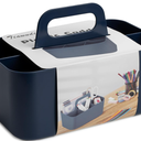 Tiawudi Multipurpose Caddy Organizer, Plastic Caddy with Handle, Stackable Desk Organizer for Stationery, Marker and Pencil, Office Supplies Organizer, Dorm Caddy