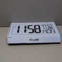 18 Inch Oversized Digital Wall Clock with Remote Control, Auto-Dimming, Temperature, Date/Day of Week, Large Display, Multi-Functional, White