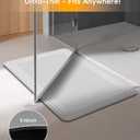 TBEECOZY Bath Mat Non Slip, Large Size Thin Quick Dry Absorbent Washable for for Bathroom Floor, Shower, Sink - Post-Shower Use, Fits Under Door Easy to Clean, Silver White,16"x24" (15.723.6)