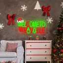 Welcome to Whoville Neon Sign Christmas Neon Light Sign LED for Wall Decoration Dimmable Christmas Led Sign for Indoor Window Bedroom Wedding Bar Party Gift.