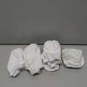 Baby Toddler Socks Grip Non Slip Boys Girls Cotton 12 Pack for Kids Ankle Cute Socks 6M-7Years (White)