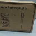 Mancra Solar Pathway Lights, 8 Pack LED Solar Lights Outdoor Waterproof, Glass Metal Garden Lighting for Yard Path Landscape Lawn Walkway Driveway, 3000K