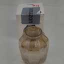 Large Amber Glass Vase for Flowers Ribbed Tall Gold Floor Vase 8.0" Decorative Vases for Home Table Centerpieces Flowers Decor and Farmhouse(Brown 8.0in)