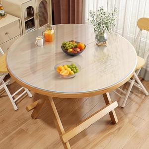 Vicwe Clear Round Table Protector 32 Inch,1.5mm Clear Round Table Cover Protector, Plastic Table Cover, PVC Rounds Table Pad for Dining Room Tables