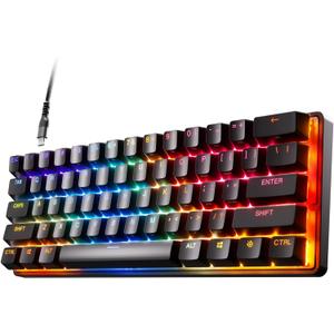 SteelSeries Apex Pro Mini Mechanical Gaming Keyboard Worlds Fastest Keyboard Adjustable Actuation Compact 60% Form Factor RGB PBT Keycaps USB-C 