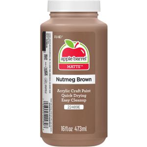 Apple Barrel Paint Acrylic, 16 oz, Nutmeg Brown, Best By 12, 2024