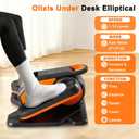 DUMOS Quiet Under-Desk Elliptical Machine, Compact Mini Pedal Exerciser with Adjustable Speed, LED Display, Portable Fitness Solution for Home or Office Workouts