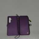 Defencase for Galaxy S25 Magnetic Wallet Case Compatible with Magsafe with RFID Blocking Zipper & Card Holder for Women Men, PU Leather Detachable Phone Case for Samsung Galaxy S25 6.2 inches, Purple