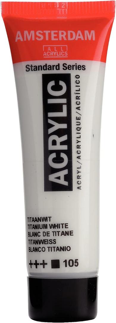 Amsterdam Standard Series Acrylic Tube 20ml Titanium White 105 (17041050)