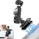STARTRC PHOTO Osmo Pocket 3 Backpack Mount, 360 Magnetic Mount for DJI Action 6/5 Pro/4/for Xtra Muse, Strong Magnetic Backpack Clip Quick-Release Adapter Black