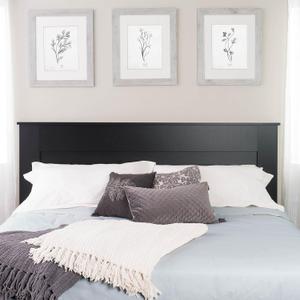 Prepac Stylish Flat Wood Panel Headboard for Queen Size Beds, Simplistic Wooden Queen Headboard 2.25" D x 64.5" W x 48" H, Espresso, EHFQ-1301-1