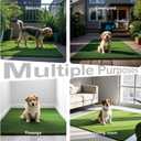 HQ4US 4LEGS Artificial Grass, Dog Pee Grass Pads for Dogs Potty, 2PCS Odor Free Fake Grass for Dogs X-Large 4332 with Countless Drainage Holes, Dog Potty Grass Hemmed Edge Realistic