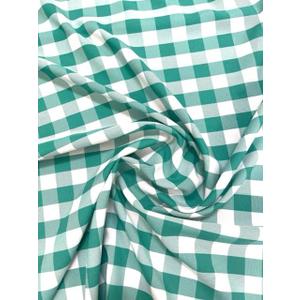 1" Checkered Gingham PolyPoplin Fabric by The Yard - 96x30 Inch Wide for Sewing, Quilting, Tablecloths, Curtains, Apparel, Crafting, DIY Projects