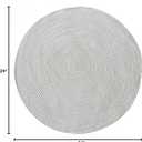 Hand Woven Round Area Rugs Living Room Bedroom Study Computer Chair Cushion Base Mat Round Carpet Lifts Basket Swivel Chair Pad Coffee Table Rug(2' Round, Gray)