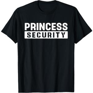 Princess Security Halloween Costume Men Dad Brother T-Shirt, L