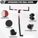 Truck Bed Extender Hitch Mount, 2-in-1 Adjustable Kayak Hitch Rack with Reflective Tapes & Hitch Stabilizer, Carbon Steel Heavy Duty for Pickup Truck, Van & SUV, Kayak Canoe Ladder Lumber Pipes