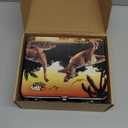 Dinosaur Toys for Kids 3-5-7-14 Realistic Plastic Dinosaur Figures with Metal Storage Box & Learning Booklet - Educational Dino Figure Toys for Boys Girls Toddlers