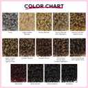 REECHO Curly Hair Extensions - 4PCS 18" GoGo Curly Clip in Hair Extensions 100% Super Protein Hairpieces with Invisible Lace Weft Silky Natural Look for Women - Chocolate Brown with Golden Highlights