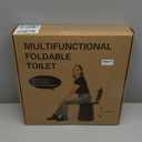 Retractable Portable Camping Toilet, Height Adjustable Travel Toilet, Portable Toilet Foldable Stool for Adults and Children (38*50cm, Black)