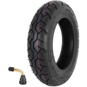 3.50-10 Scooter Tire, 3.50-10 Tubeless Tire for Scooters and Mopeds with 10 Inches Rims; 8PR 56 J; Angled Valve Stem - 1 Pack, Road Tread