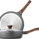 SENSARTE Nonstick 10" Crepe Pan and 3.5Qt Saute Pan Set with Swiss Granite Coating, Stay-cool Handle, Induction Compatible