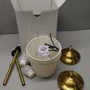 KDG Cordless LED Table Lamp Set of 2, Portables Fabric Shade Desk Lamps, 4000mAh Rechargeable Battery Powered Lighting, Dimmable Light for Dining Room, Bedroom, Bedside, Night Light, Balcony (Bronze)