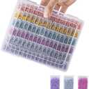 VTG Diamond Painting Storage Containers, Diamond Art Portable Bead Storage Organizer 96 Gird Diamond Painting Accessories (Storage Box) (96 small square bottle)