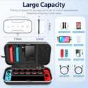 OIVO Switch OLED Carrying Case Compatible with Nintendo Switch & OLED, Portable Switch Travel Carry Case Fit for Joy-Con and Adapter, Hard Shell Protective Switch Pouch Bag with 20 Games, White